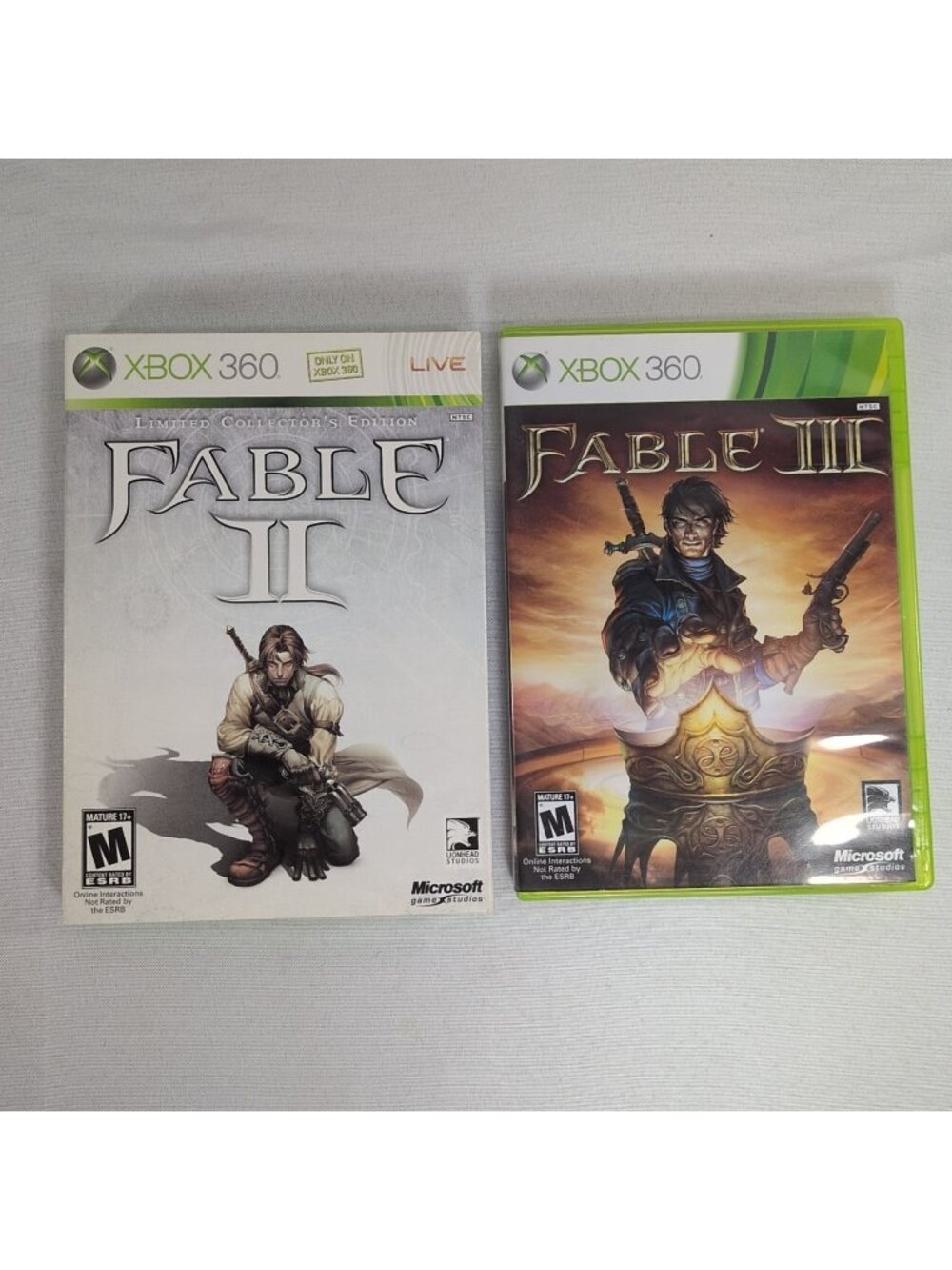 Fable II 2 & 3 III Lot Limited Collector's edition Xbox 360 CIB Tested Manuals